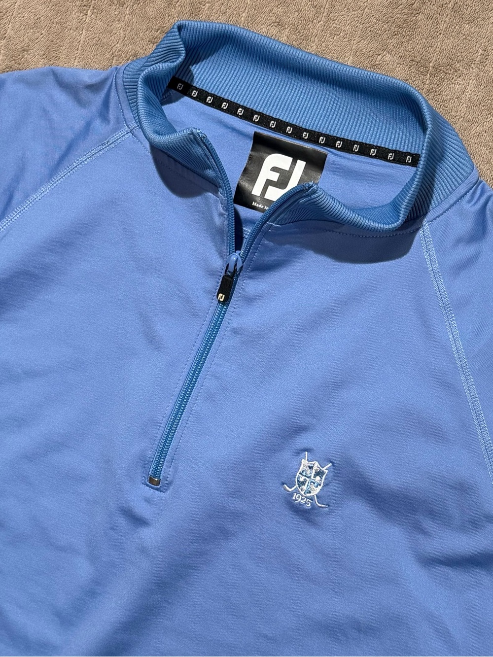 FootJoy 1/4 Zip Pullover Mens Size XL Blue Performance Stretch Long Sleeve Logo